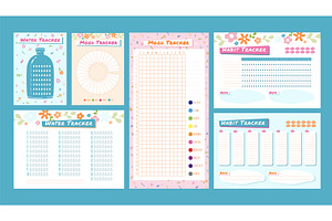 Cute Tracker. Water Hydrate Journal