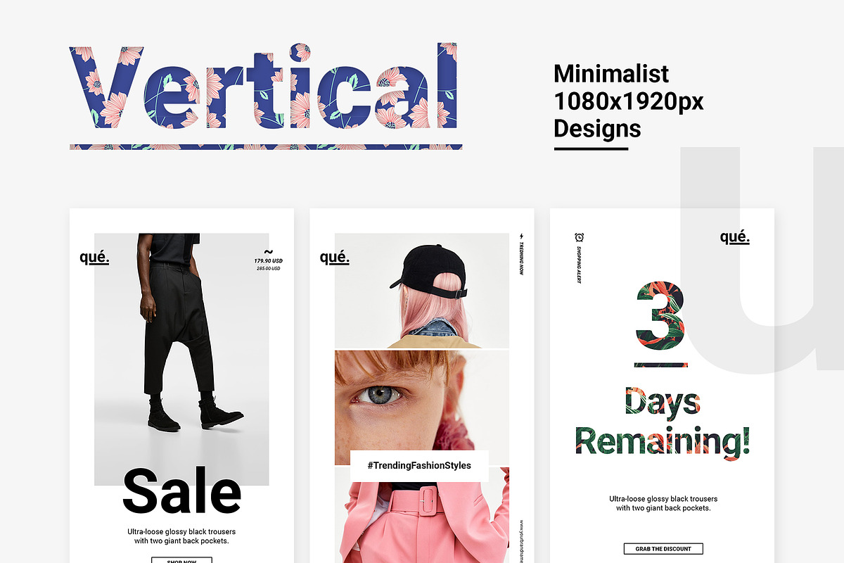 QUE - Fashion & Retail Social Media, a Social Media Template by NordWood (Photo 4 of 8)