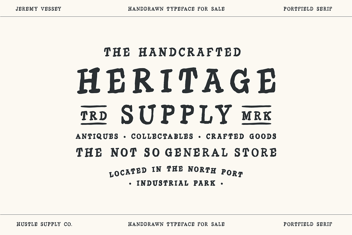Portfield - A Hand Drawn Serif, a Handwritten Font by Hustle Supply Co. (Photo 14 of 15)
