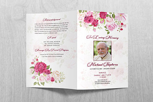 Funeral Program Template Rose