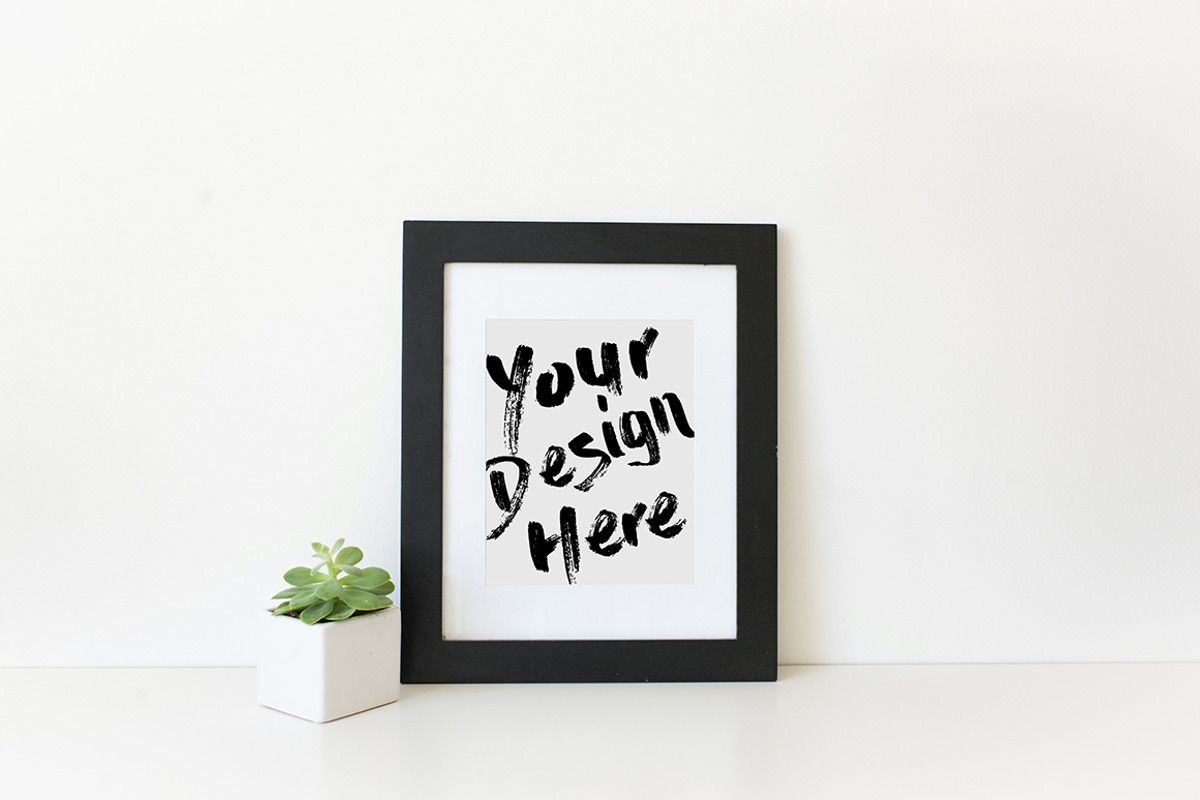 Vertical Black Frame Mockup, a Print Template by Pretty Techie (Photo 2 of 2)