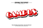 Campus 3D editable text effect, a Layer Style Add-On by nicemorning (Thumbnail 1 of 3)