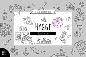 Hygge, cozy home set