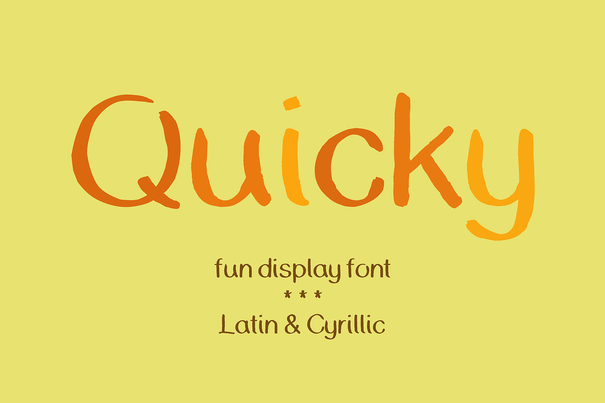 Quicky - fun handwritten font, a Font by Ptashka Design (Photo 1 of 5)