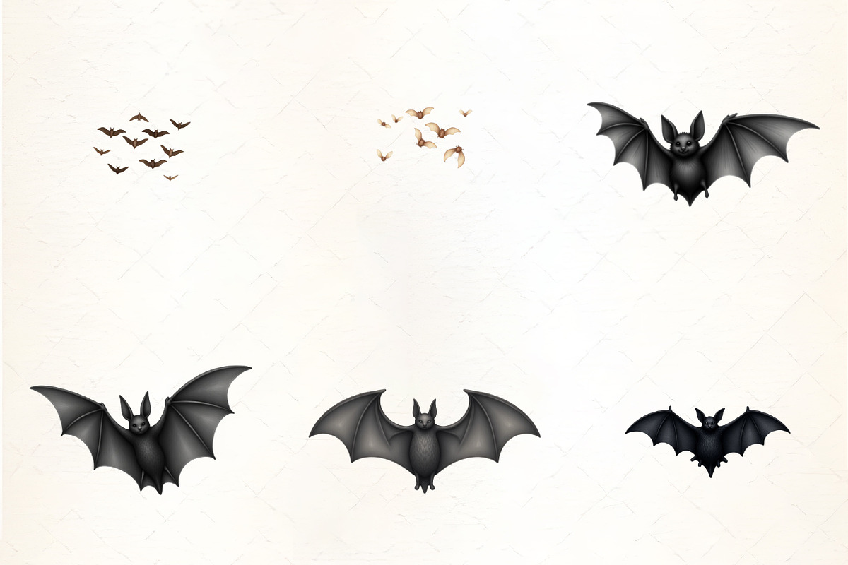 Bat Silhouette Pattern Clipart, an Illustration by CrexoraLab (Photo 3 of 5)