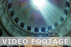Jesus Empty Tomb in Jerusalem and Dome over it