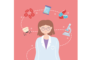 nanotechnology doctor professional, an Illustration by studiogstock