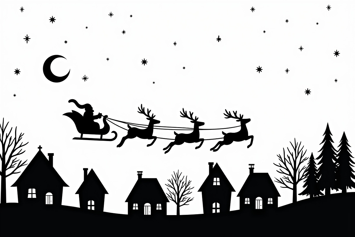 Santa Sleigh Vector Bundle, an Illustration by Amazin_art (Photo 4 of 21)