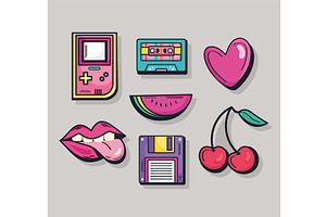 Seven Nineties Style Stickers