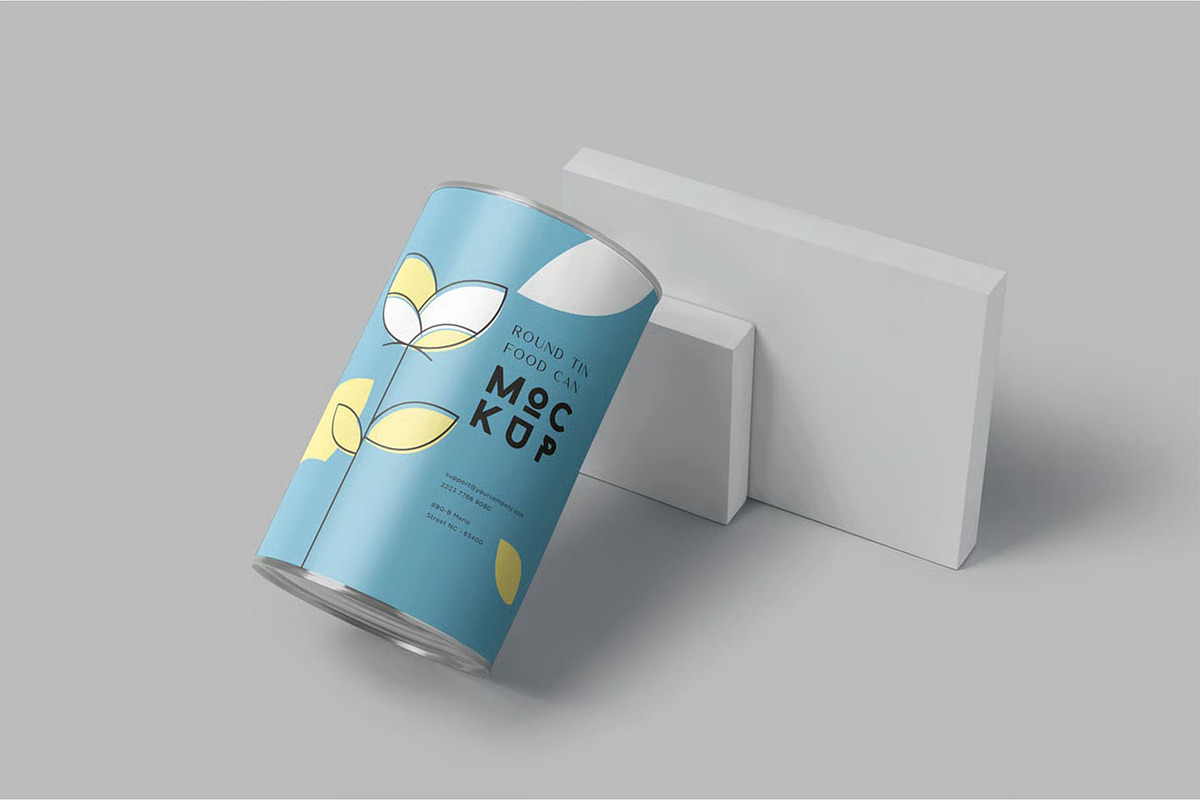 Tin Can Mockup, a Product Mockup by megostudi0 (Photo 5 of 6)
