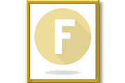 Modern Vector Flat Icon With Letter, an Outline Icon by FineArtStudio (Thumbnail 2 of 3)