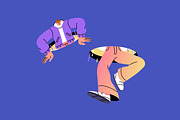 People teleport set, a Person Illustration by PaperTrident (Thumbnail 7 of 19)