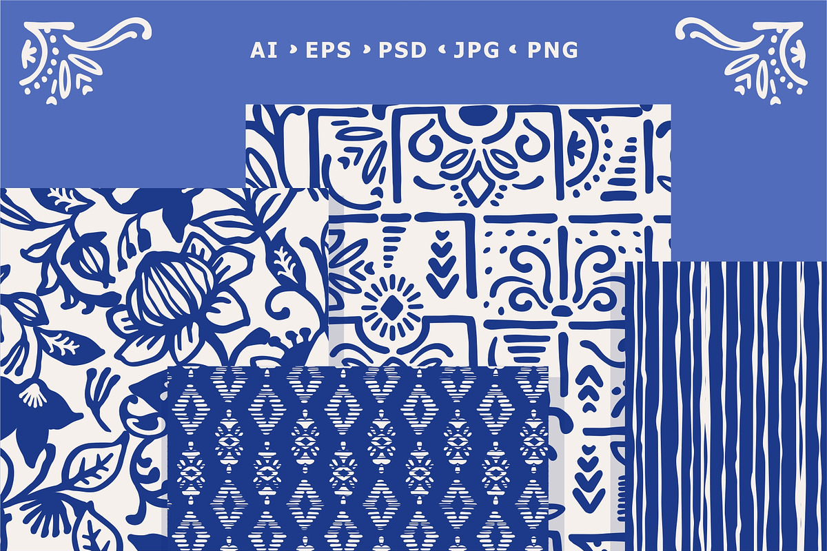 Mediterranean seamless patterns, a Pattern Graphic by Nadia Grapes (Photo 4 of 7)