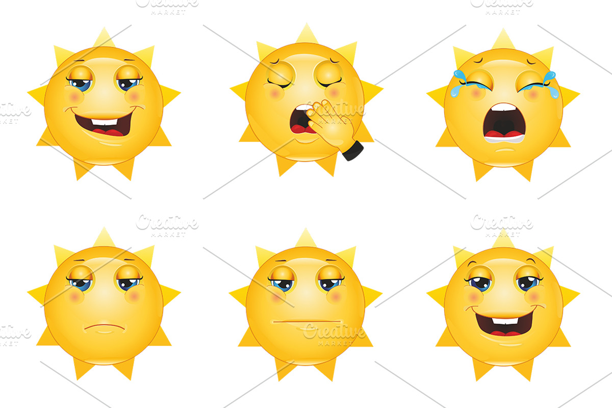 Sun Emoticons, an Emoji Icon by land art (Photo 6 of 13)