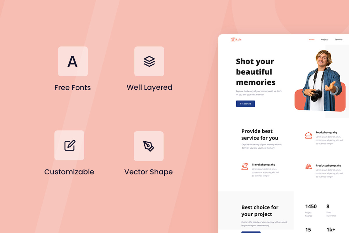 Photographer Web Design, a Wireframe Template by INSPR STD (Photo 5 of 6)