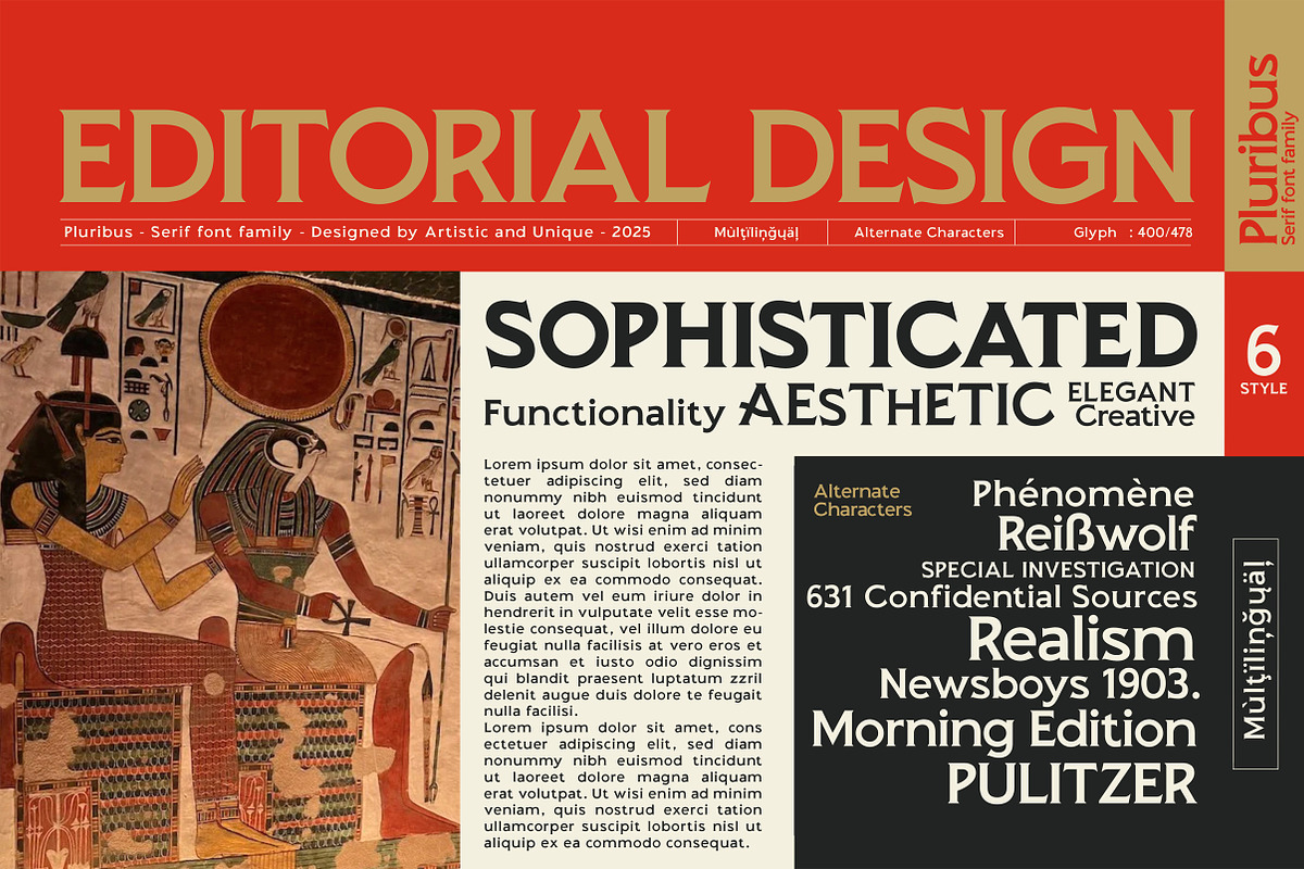 Pluribus - Serif font family, a Serif Font by Artistic & Unique (Photo 6 of 15)