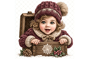 Winter Baby Clipart JPG, a Seasonal Illustration by Memories By Lea (Thumbnail 10 of 20)