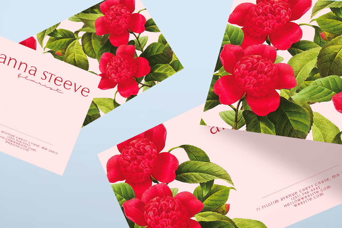 Floral Business Card | The Last Red, a Business Card Template by cadinera (Photo 3 of 4)