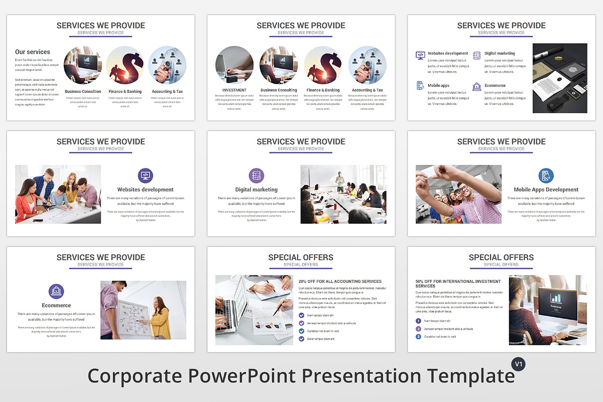 Corporate PowerPoint Template, a Presentation Template by GraphicStan (Photo 5 of 31)