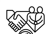 33 Networking Partnership Icons, an Outline Icon by adenpinkstore (Thumbnail 2 of 14)