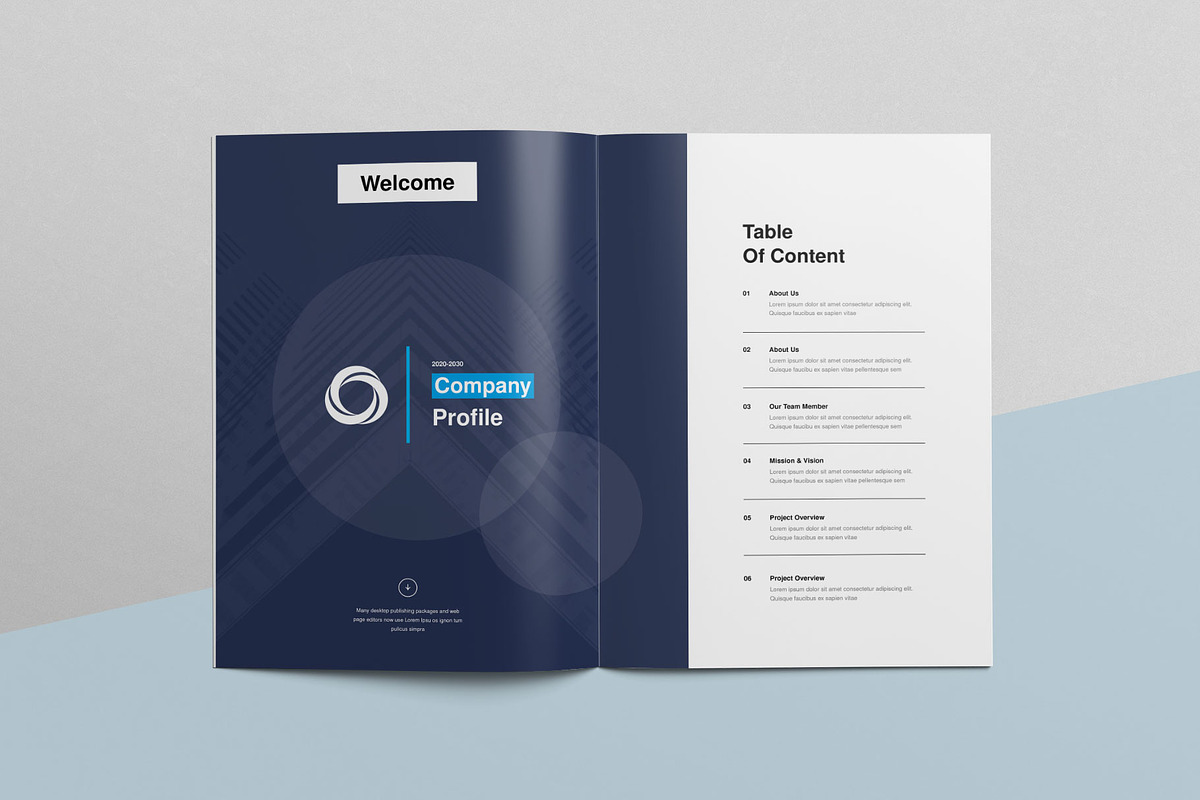 Company Profile | CANVA, a Brochure Template by KreateTribe (Photo 2 of 11)