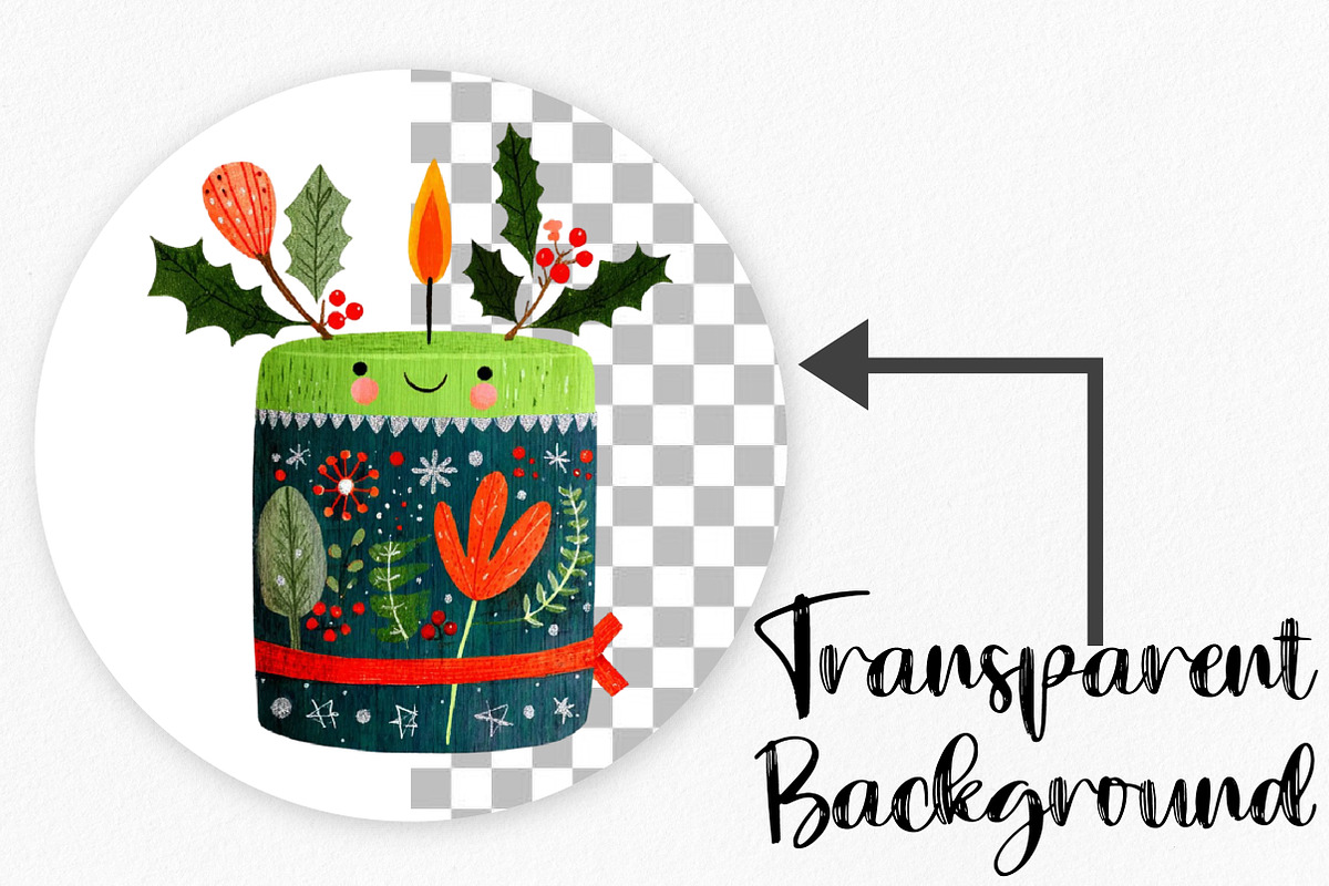 Cute Blue Christmas Clipart, an Illustration by Canvas Craft (Photo 4 of 8)