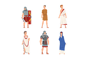 Ancient Roman People Characters, a Person Illustration by TopVectors