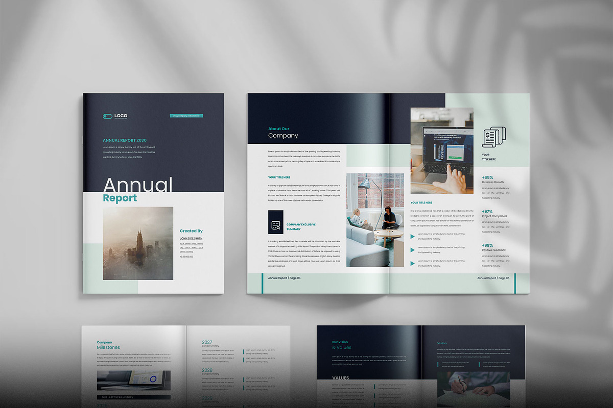 Annual report brochure template, a Brochure Template by Tanmoy Topu (Photo 1 of 12)