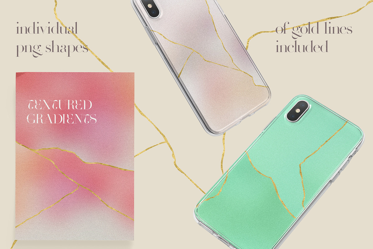 Kintsugi Gradient Backgrounds, a Texture Graphic by Youandigraphics (Photo 4 of 17)