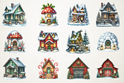 Christmas House Clipart, an Illustration by RobertsArt (Thumbnail 5 of 7)