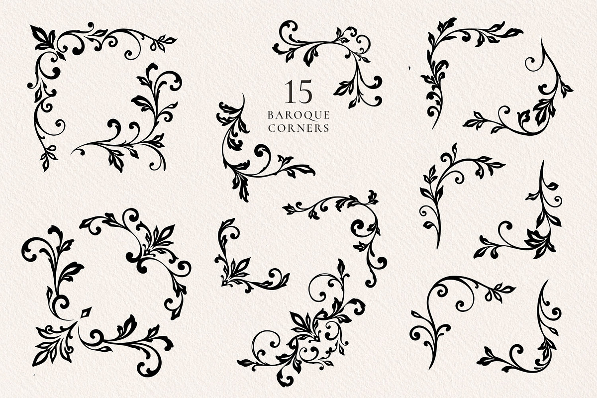 Baroque Ornament Collection, a Decorative Illustration by Papatongartist (Photo 12 of 14)