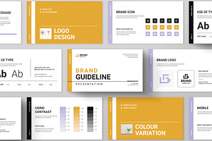 Brand Guidelines Presentation Layout, a Presentation Template by ContestDesign