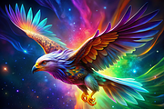 Vibrant Eagle Print, an Animal Illustration by ZobaDepot (Thumbnail 1 of 4)