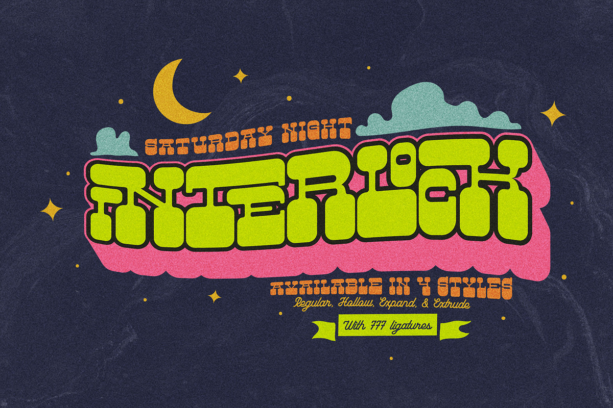 Saturday Night Font Family preview 2
