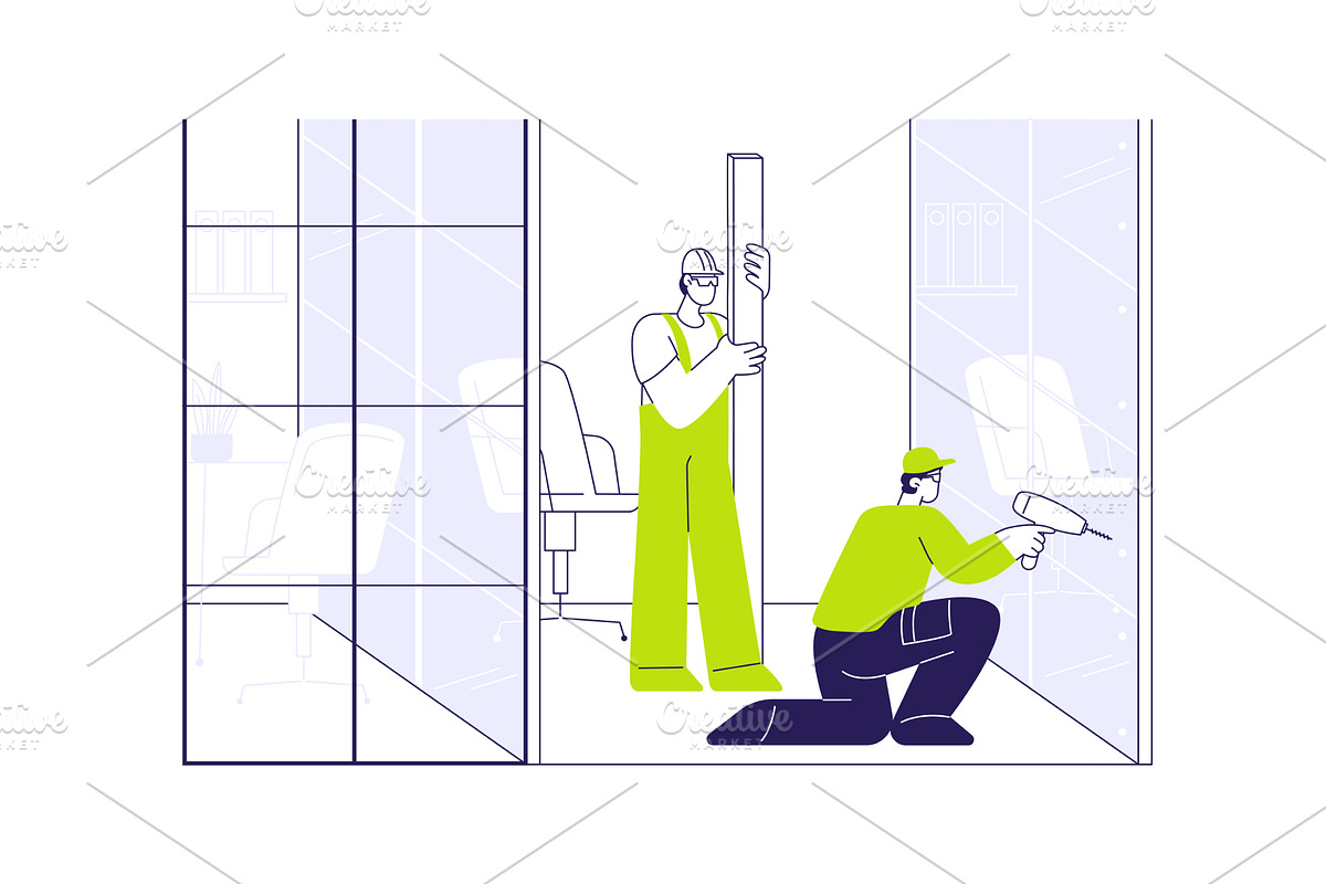 Installing partitions abstract, an Object Illustration by Visual Generation