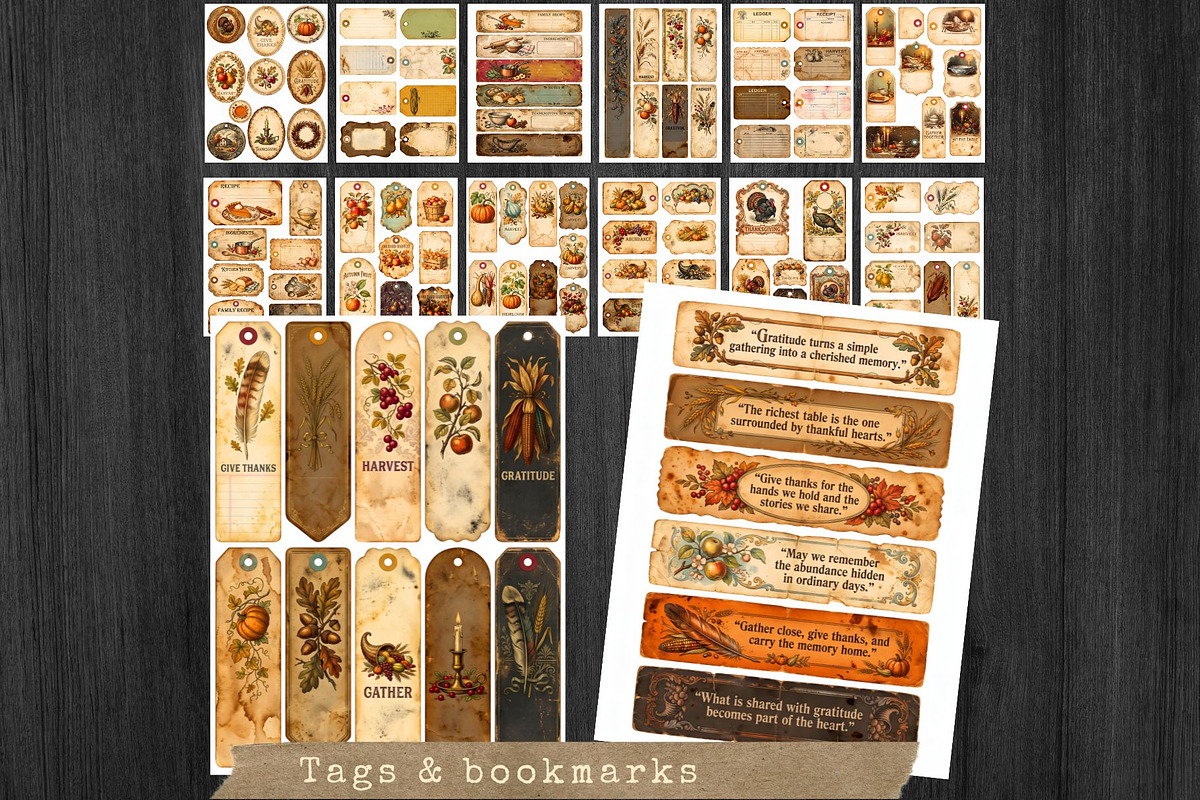 Thanksgiving junk journal Kit, an Object Graphic by ThatsDesignArt (Photo 10 of 21)