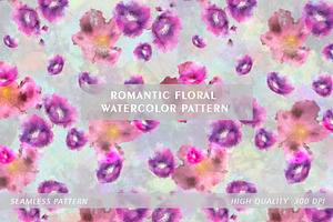 Romantic Floral Watercolor Pattern