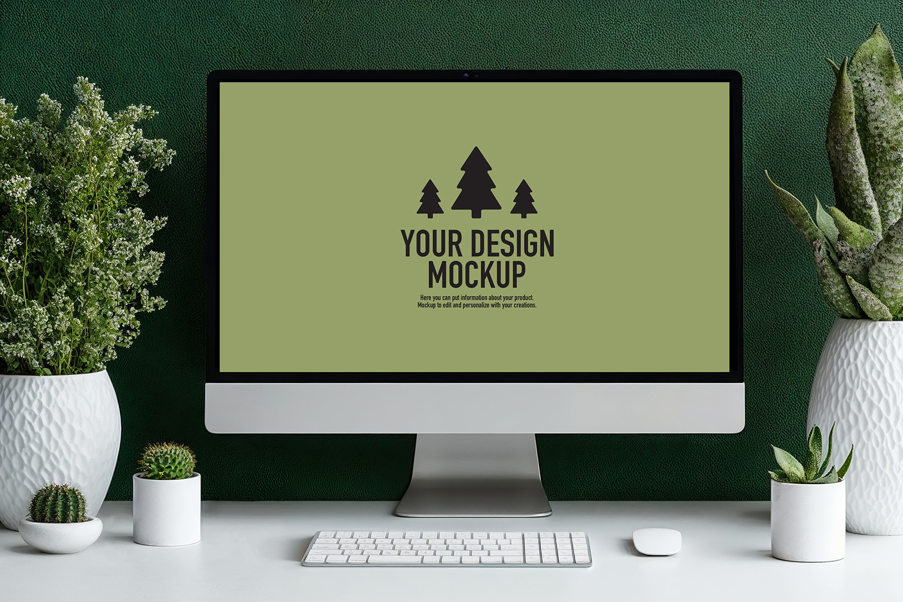 A computer mockup, a Product Mockup by OSORIOartist