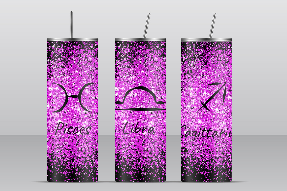 Zodiac Signs. Tumbler design., an Illustration by Kseniia_designer's shop (Photo 3 of 4)