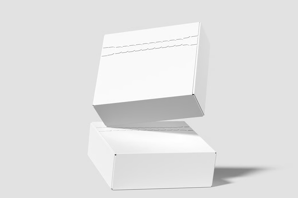 Box Mockup Front & Side Views, a Packaging Mockup by graphicsauce