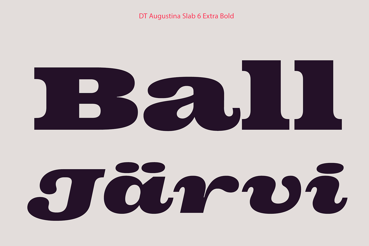 DT Augustina Slab 6 Subfamily, a Slab Serif Font by Deveze Type Foundry (Photo 15 of 30)