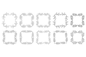Set of decorative border frames, an Object Illustration by Woters little shop