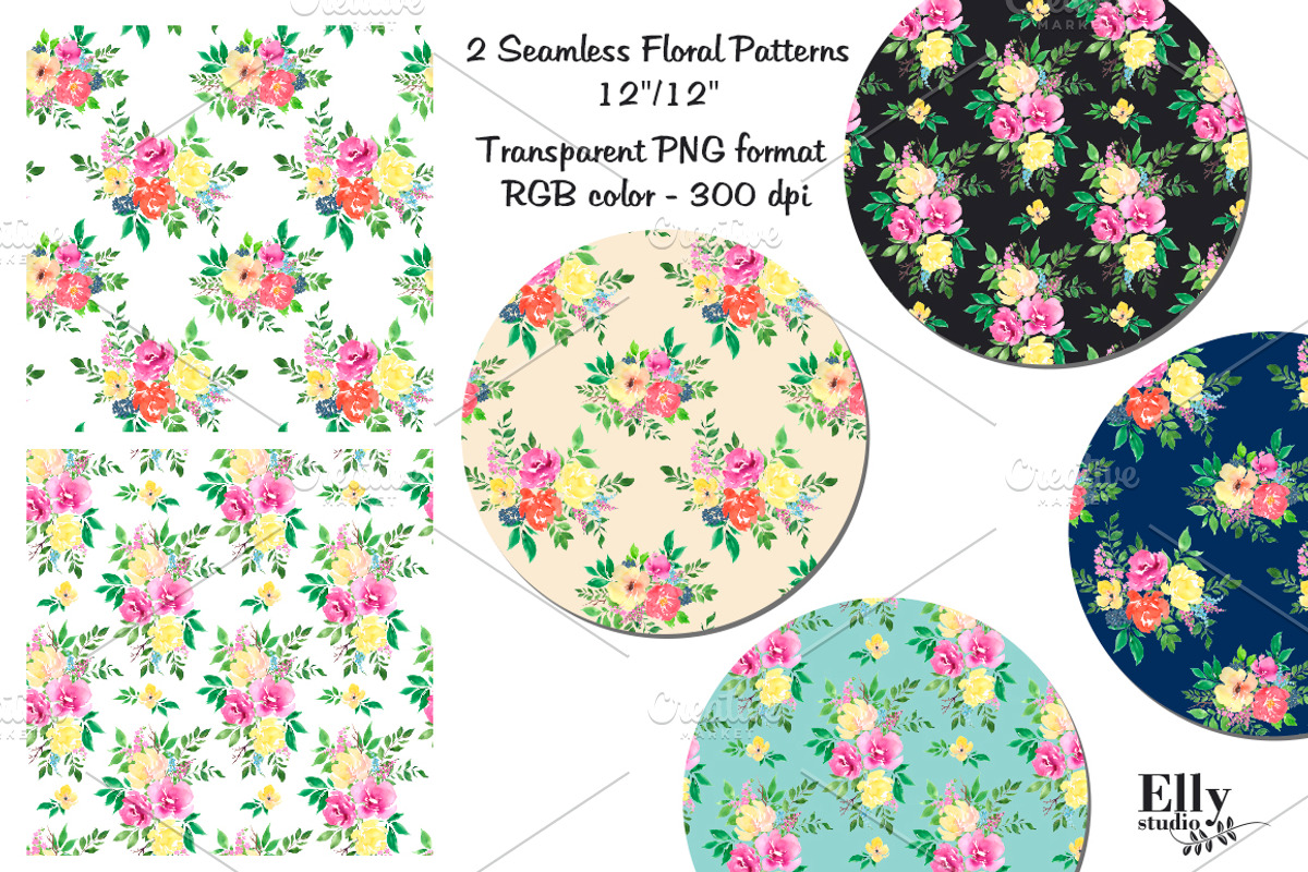Watercolor Flower Clipart - Bohemian, an Illustration by Elly Studio (Photo 5 of 7)