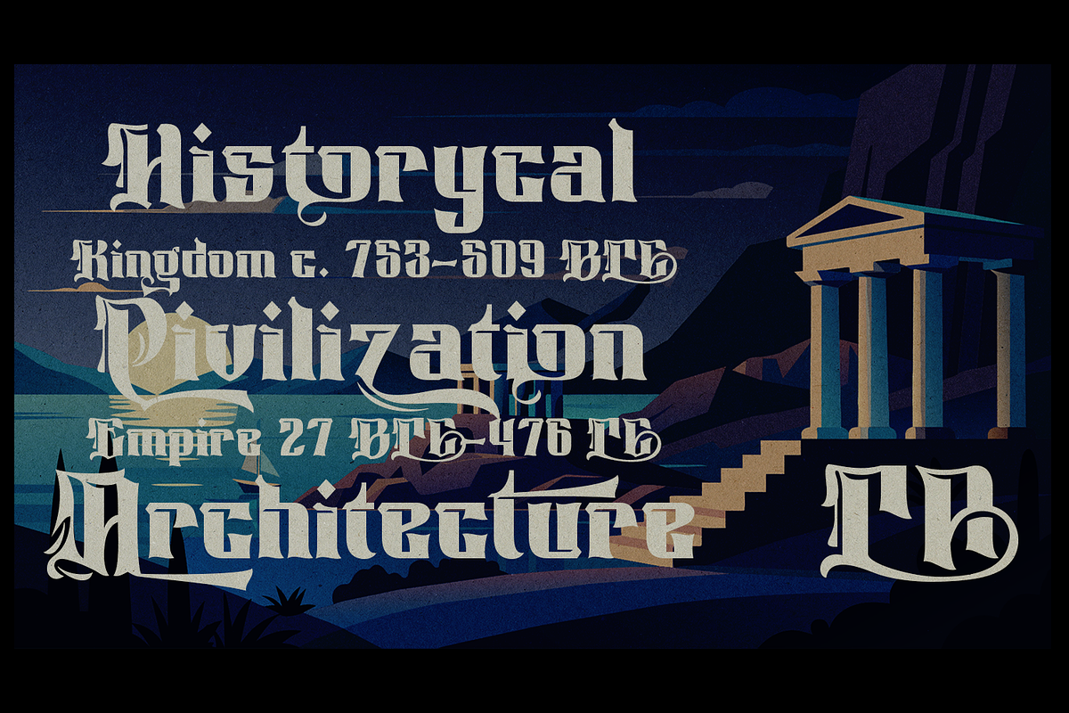 Helarctos Antique Font, a Blackletter Font by TypeClassHeroes (Photo 5 of 15)