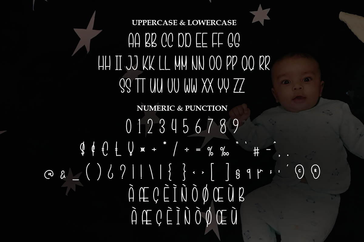 Baby Starnight | Script Font, a Script Font by Scratchones (Photo 7 of 8)