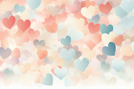 background with color hearts. Generative Ai, a Holiday Photo by Ales Munt
