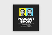 Dark Themed Podcast / Talk Show Post, a Social Media Template by Saman Osama (Thumbnail 4 of 4)