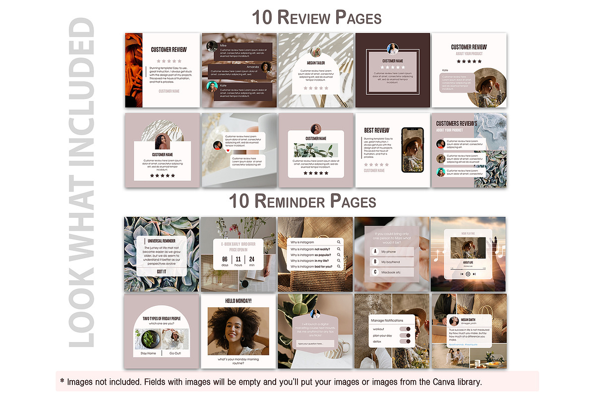 Neutral Social Media Pack Canva