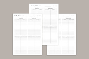 Meal Planning Pages Set V-13