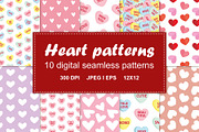 Valentine seamless patterns set, a Pattern Graphic by Swetsol (Thumbnail 1 of 8)